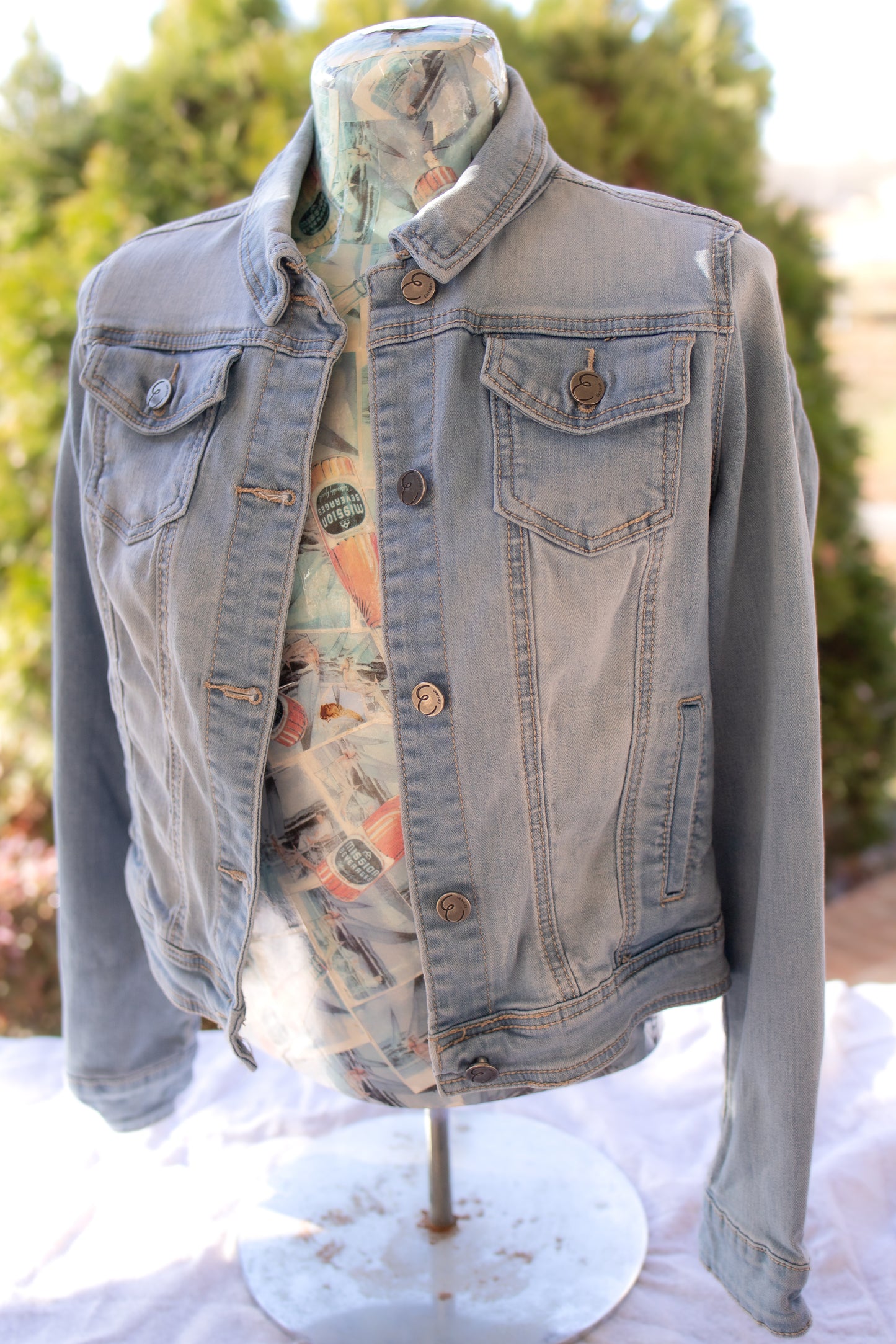 Sassy in Pink Denim Fringe Jacket