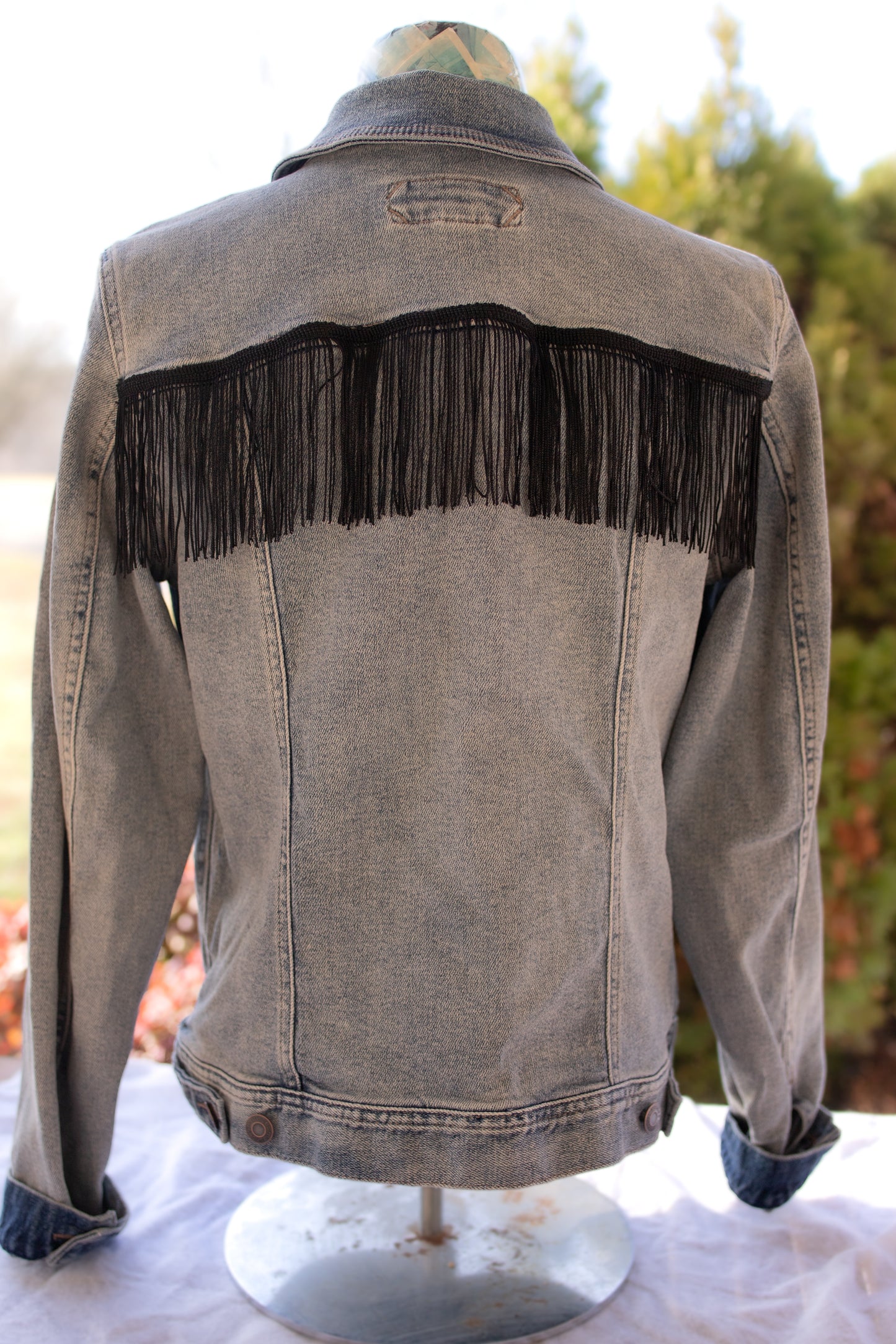 Elegant in Black Fringe Jacket